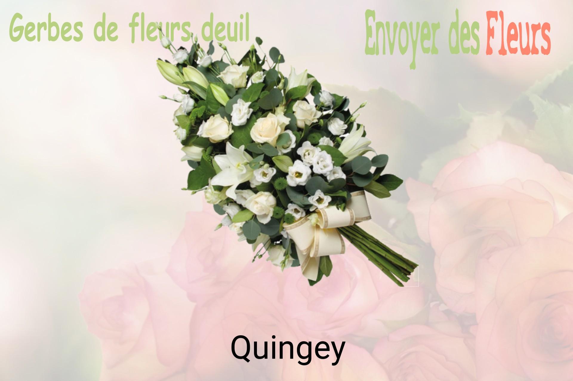 Gerbe de fleurs de deuil livrée à Quingey